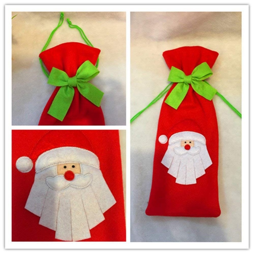 3pcs Santa Claus Wine Bottle Cover bags - Picture 4 of 7